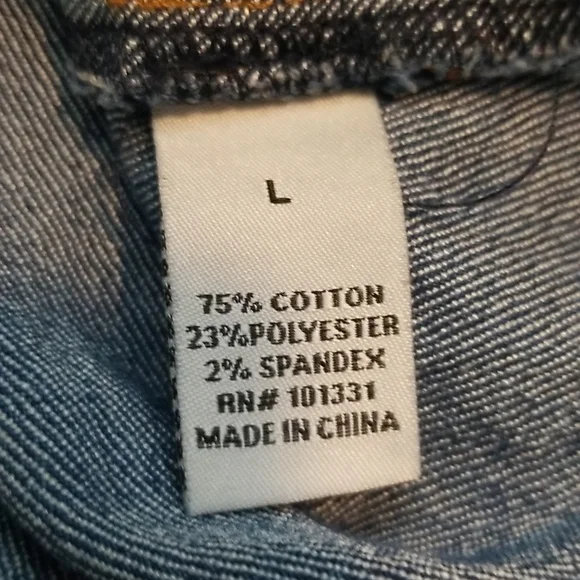 Refuge Denim Mini Skirt Large Zip Front - Picture 5 of 6